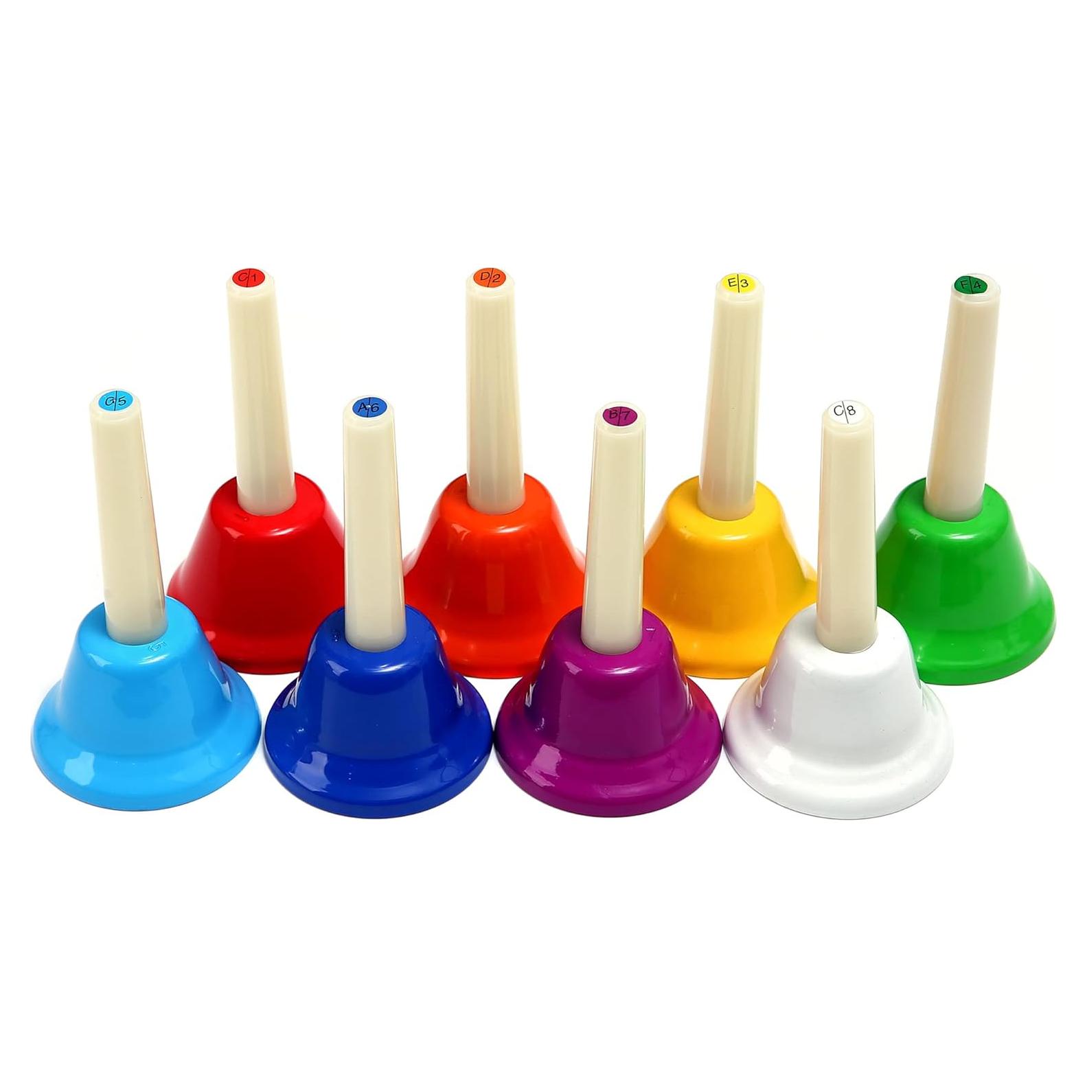 Campanas de Mano Coloridas DOMG BELL8 - 8 Notas Musicales