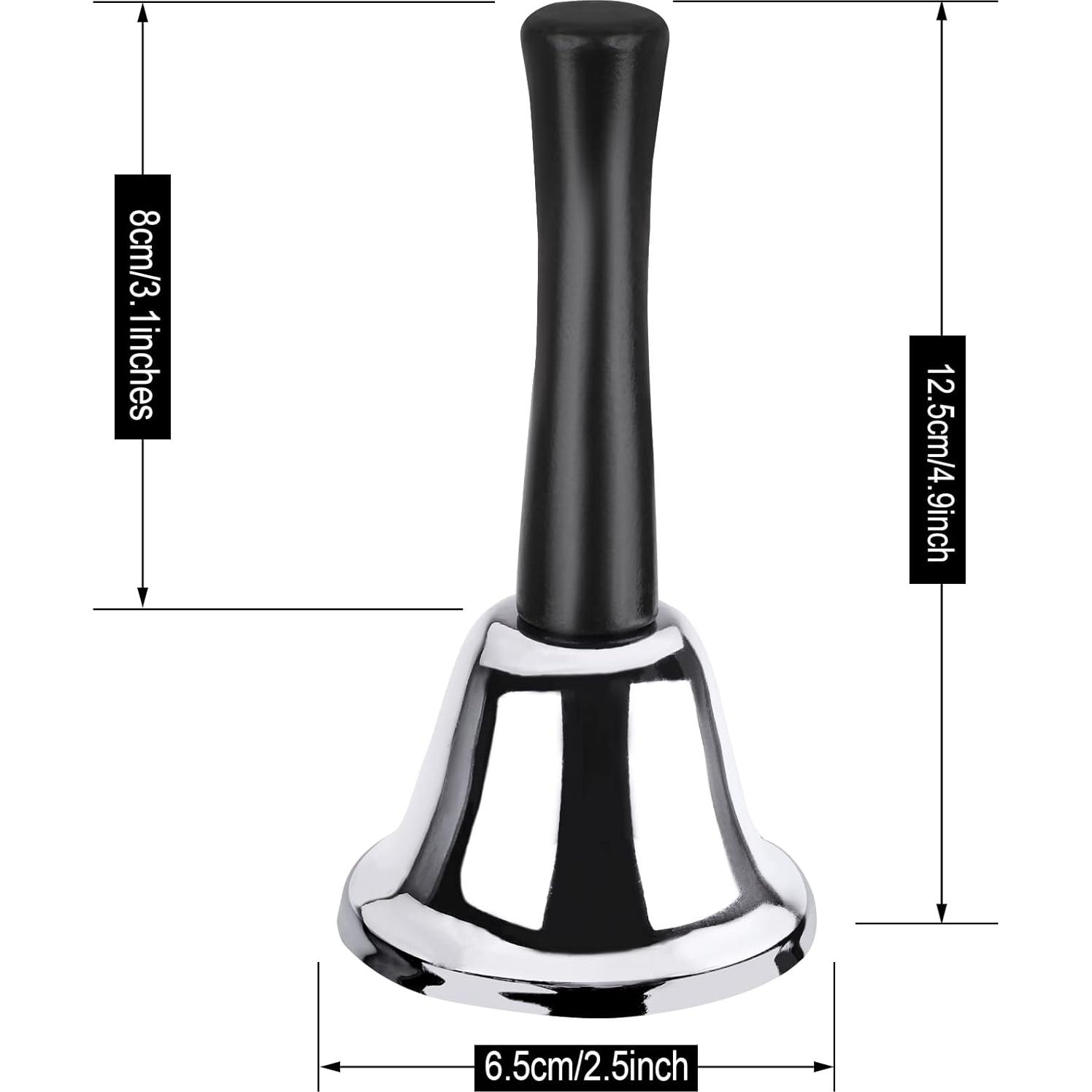 Paquete de 4 Campanas de Mano Joyberg Plateadas 6.35 cm
