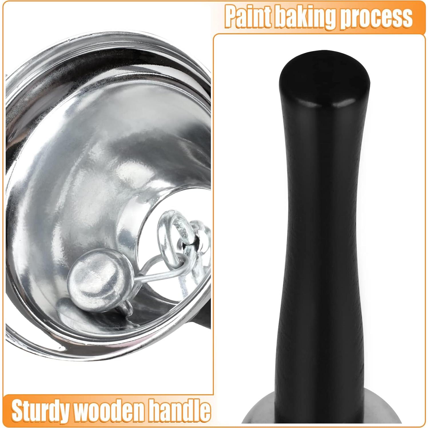 Paquete de 4 Campanas de Mano Joyberg Plateadas 6.35 cm