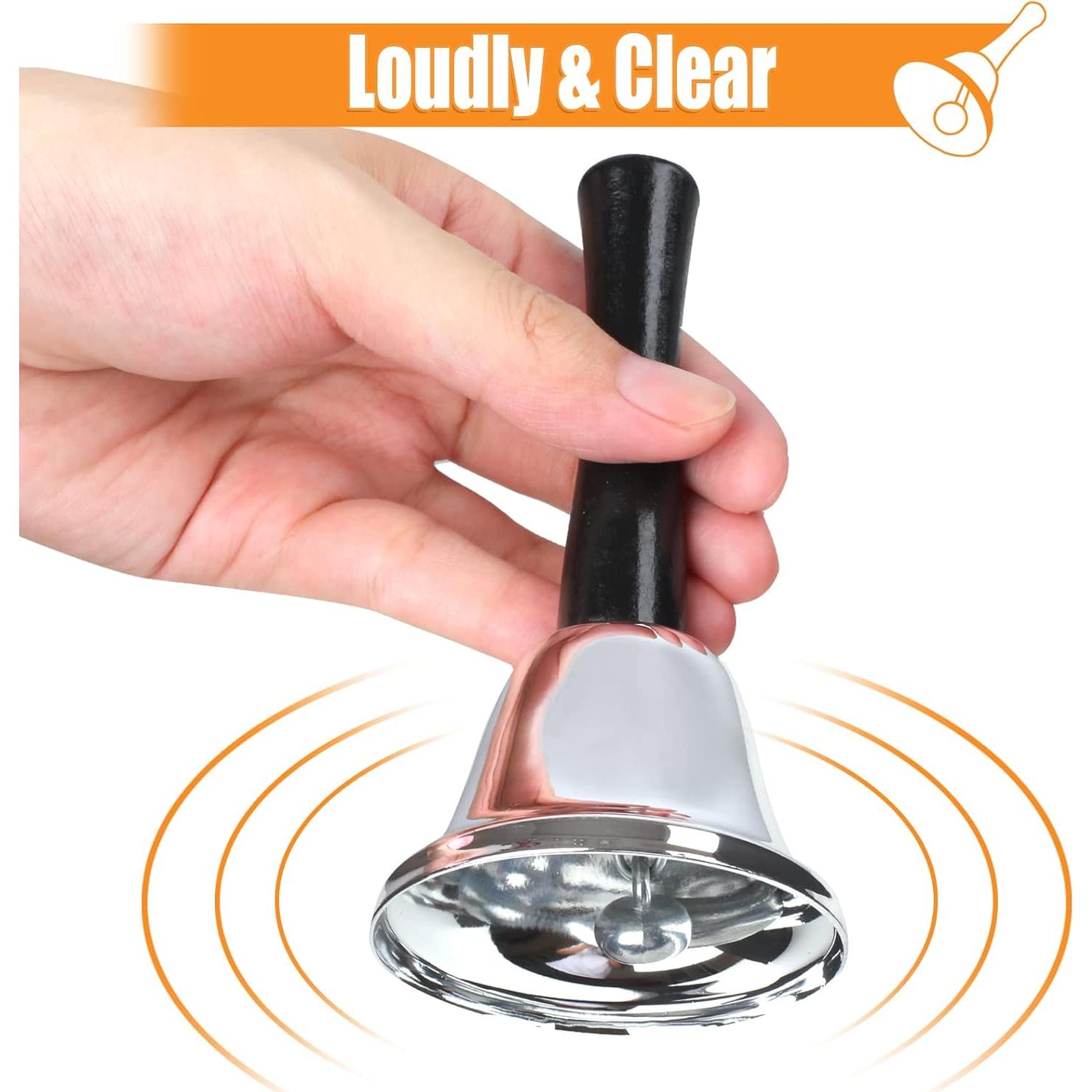 Paquete de 4 Campanas de Mano Joyberg Plateadas 6.35 cm