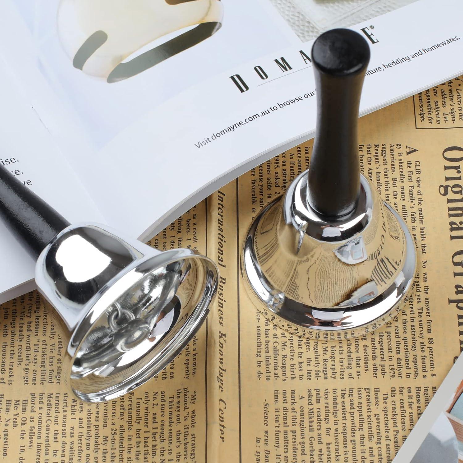 Paquete de 4 Campanas de Mano Joyberg Plateadas 6.35 cm