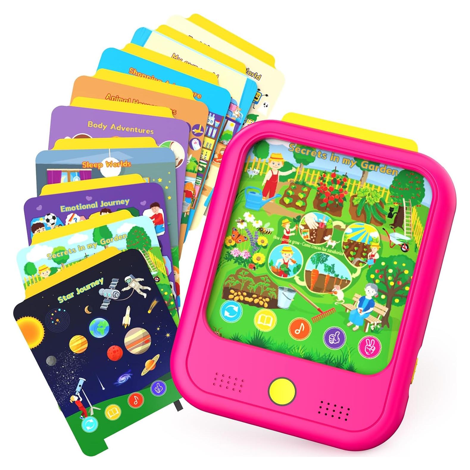 Tableta de Aprendizaje Qiaojoy Rosa 2-6 Años Bilingüe