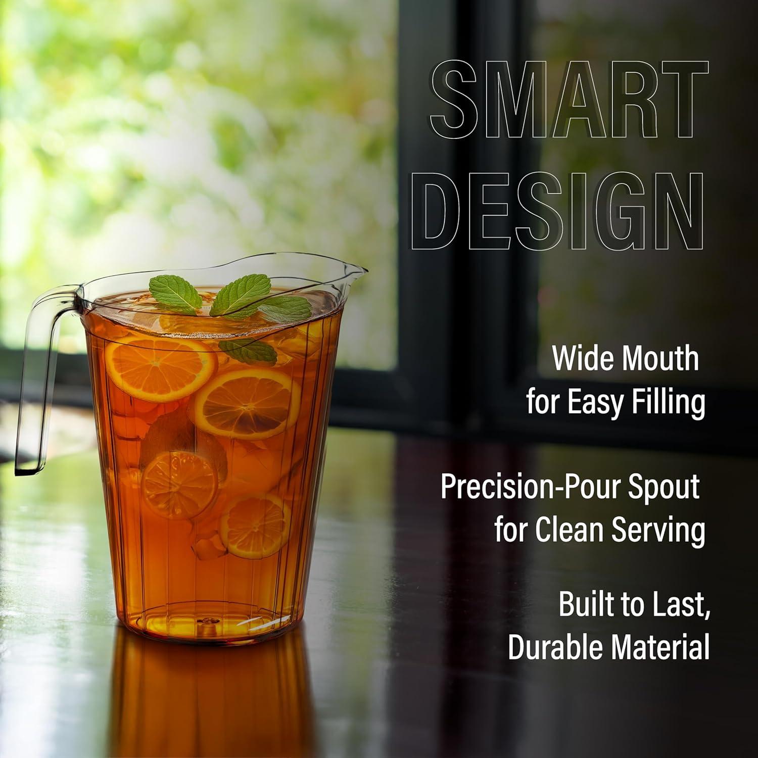 DecorRack Paquete de 6 Jarras de Plástico 75 oz para Bebidas