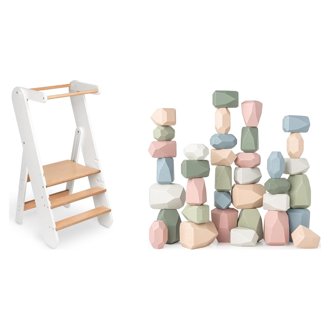 Escalera Plegable para Niños Comfy Cubs con Rocas Apilables