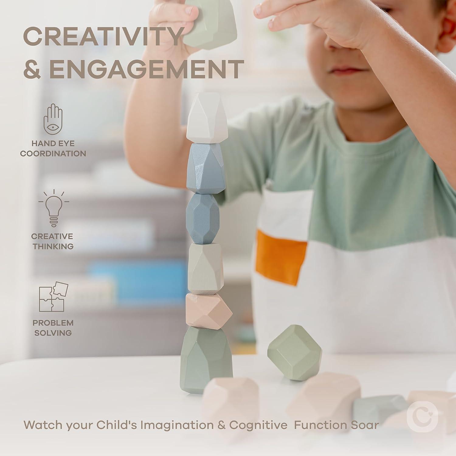 Escalera Plegable para Niños Comfy Cubs con Rocas Apilables