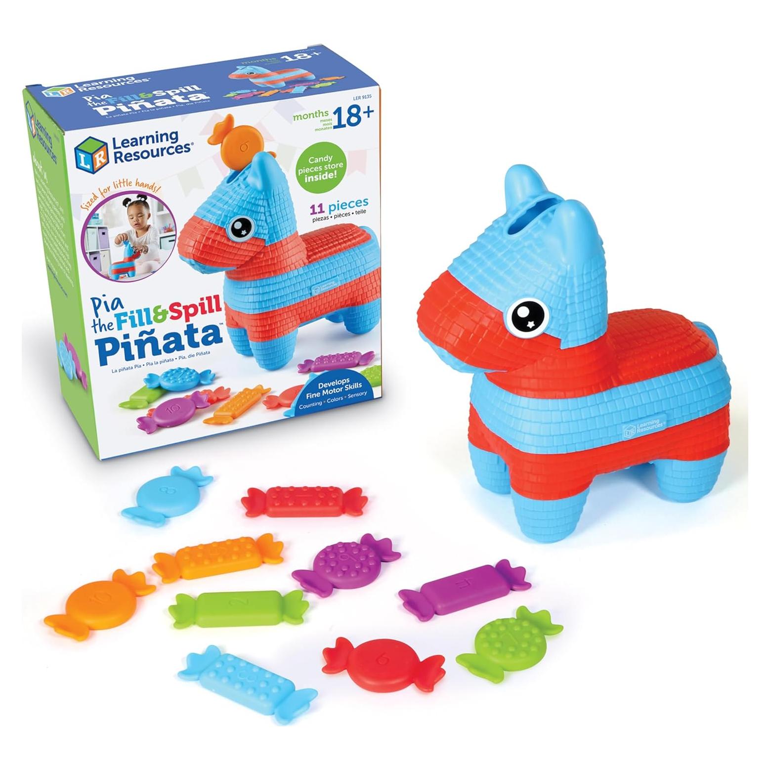 Piñata Educativa Rellenar y Derramar Learning Resources - Juguete Sensorial Montessori para Niños 18+ meses