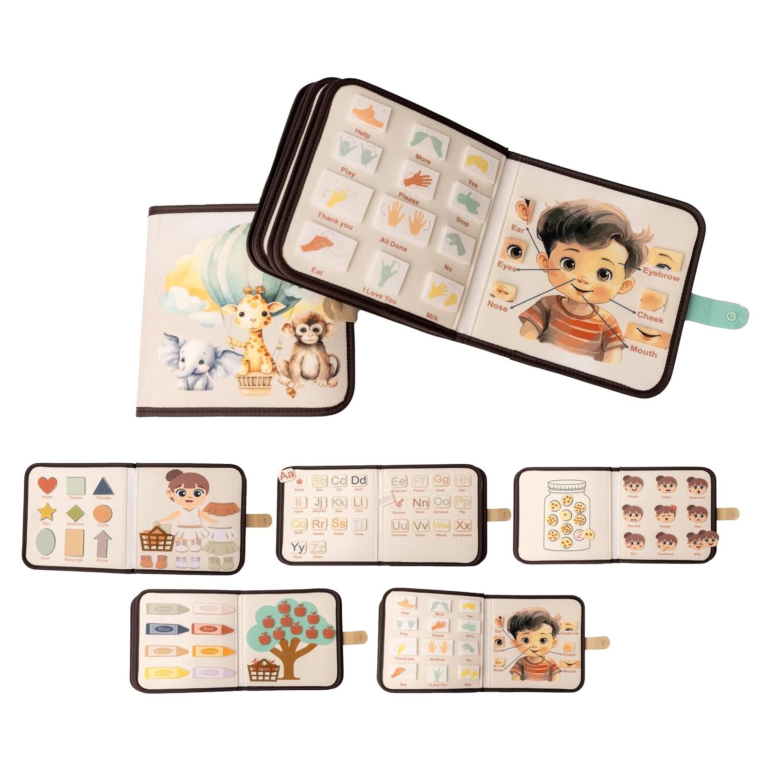 Libro Ocupado Montessori TookyToy para Niños 1-3 Años Interactivo