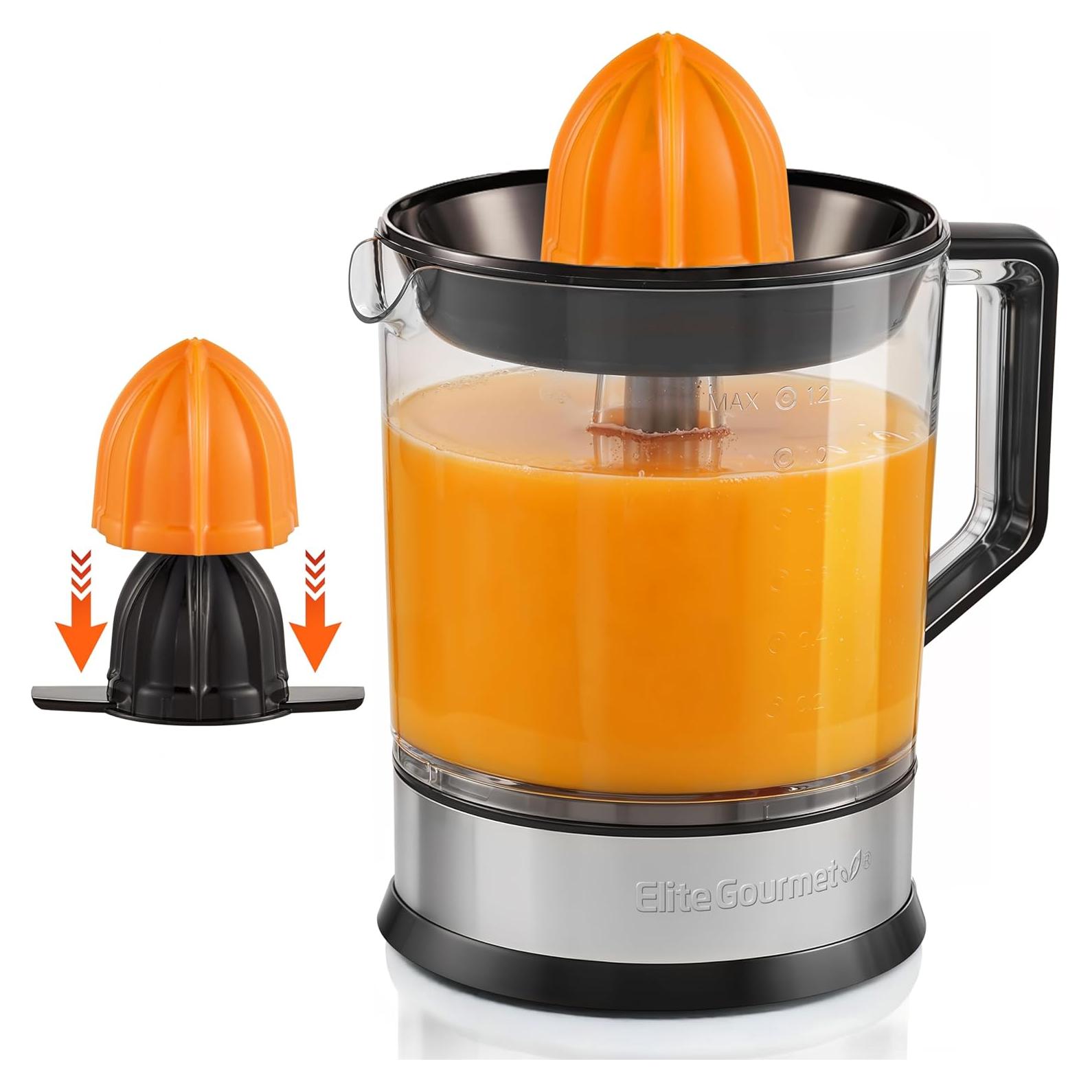 Exprimidor Eléctrico de Cítricos Elite Gourmet 1.2L BPA-Free