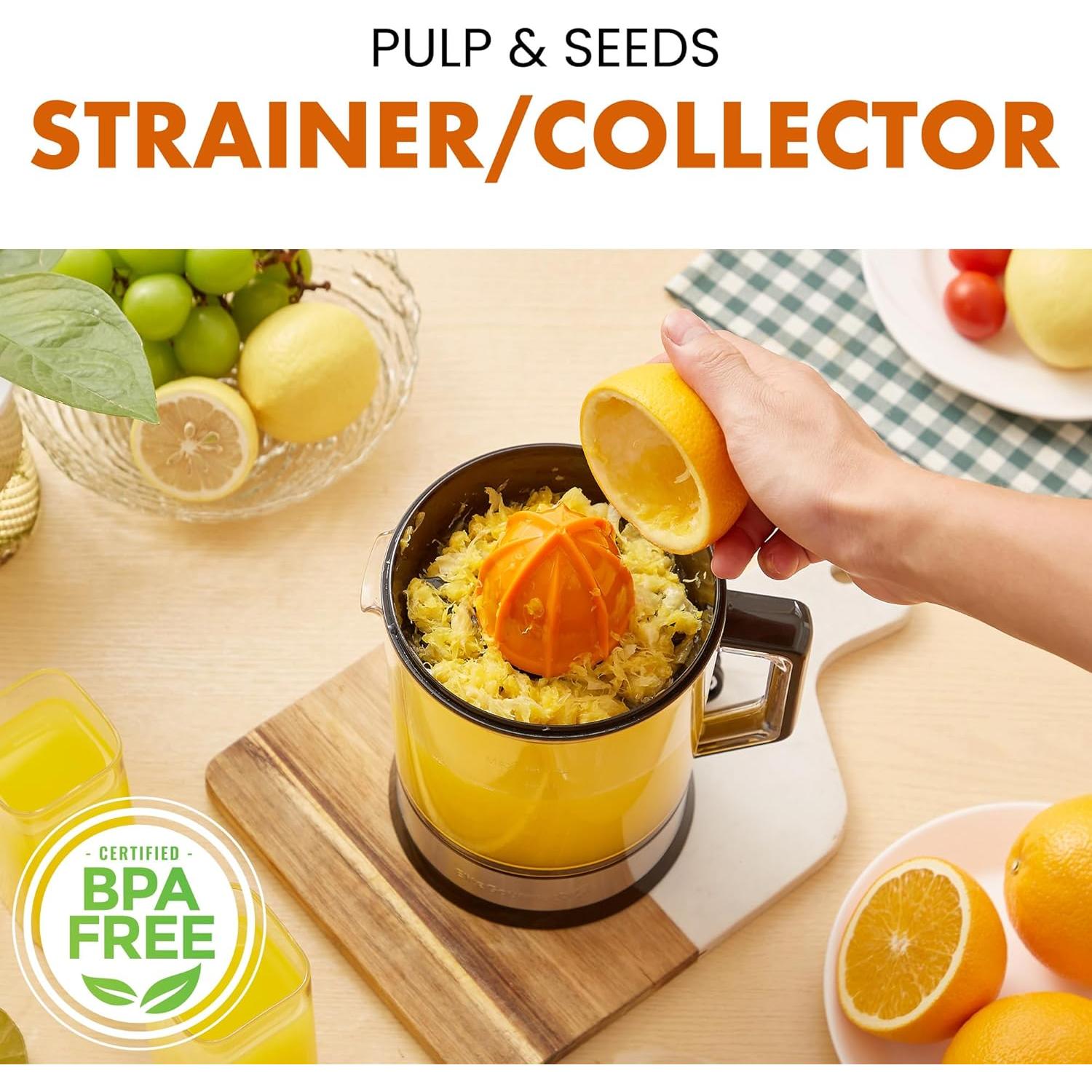 Exprimidor Eléctrico de Cítricos Elite Gourmet 1.2L BPA-Free