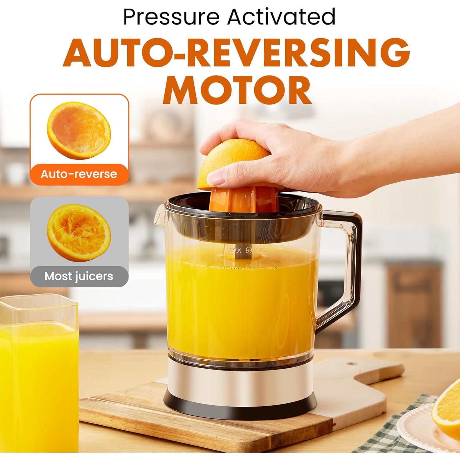 Exprimidor Eléctrico de Cítricos Elite Gourmet 1.2L BPA-Free