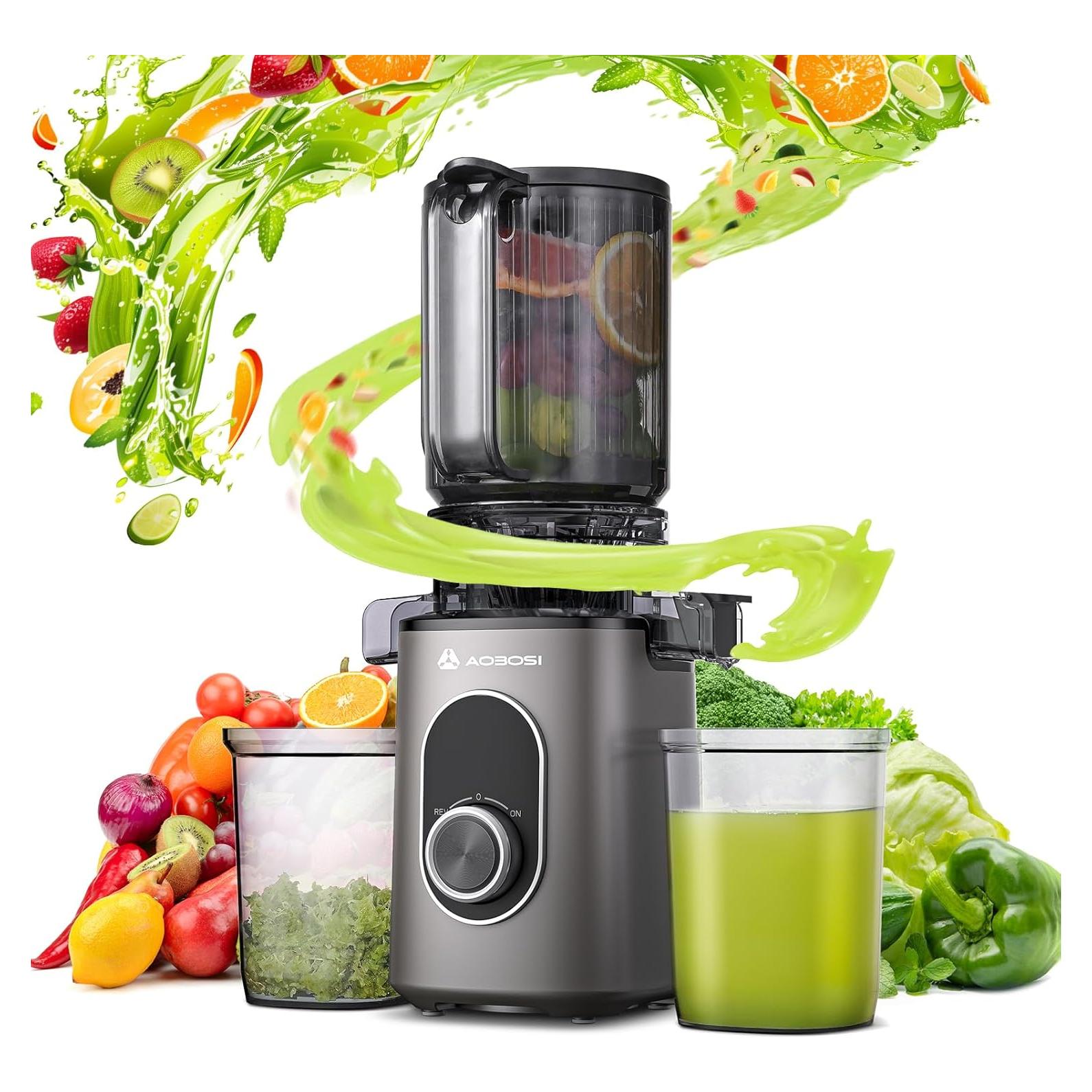 Exprimidor de Prensa en Frío AAOBOSI 11 cm, Alta Producción de Jugo