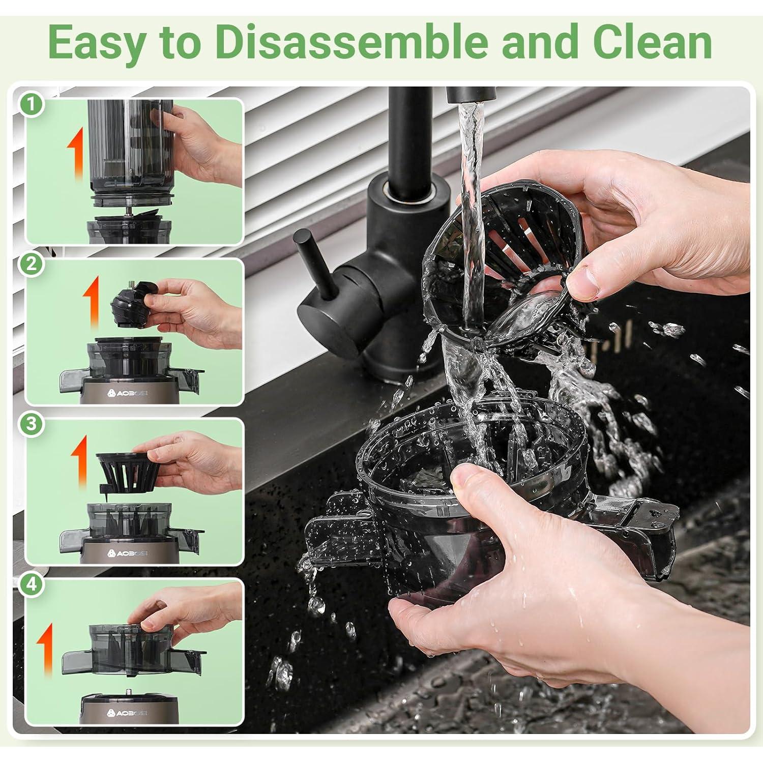 Exprimidor de Prensa en Frío AAOBOSI 11 cm, Alta Producción de Jugo