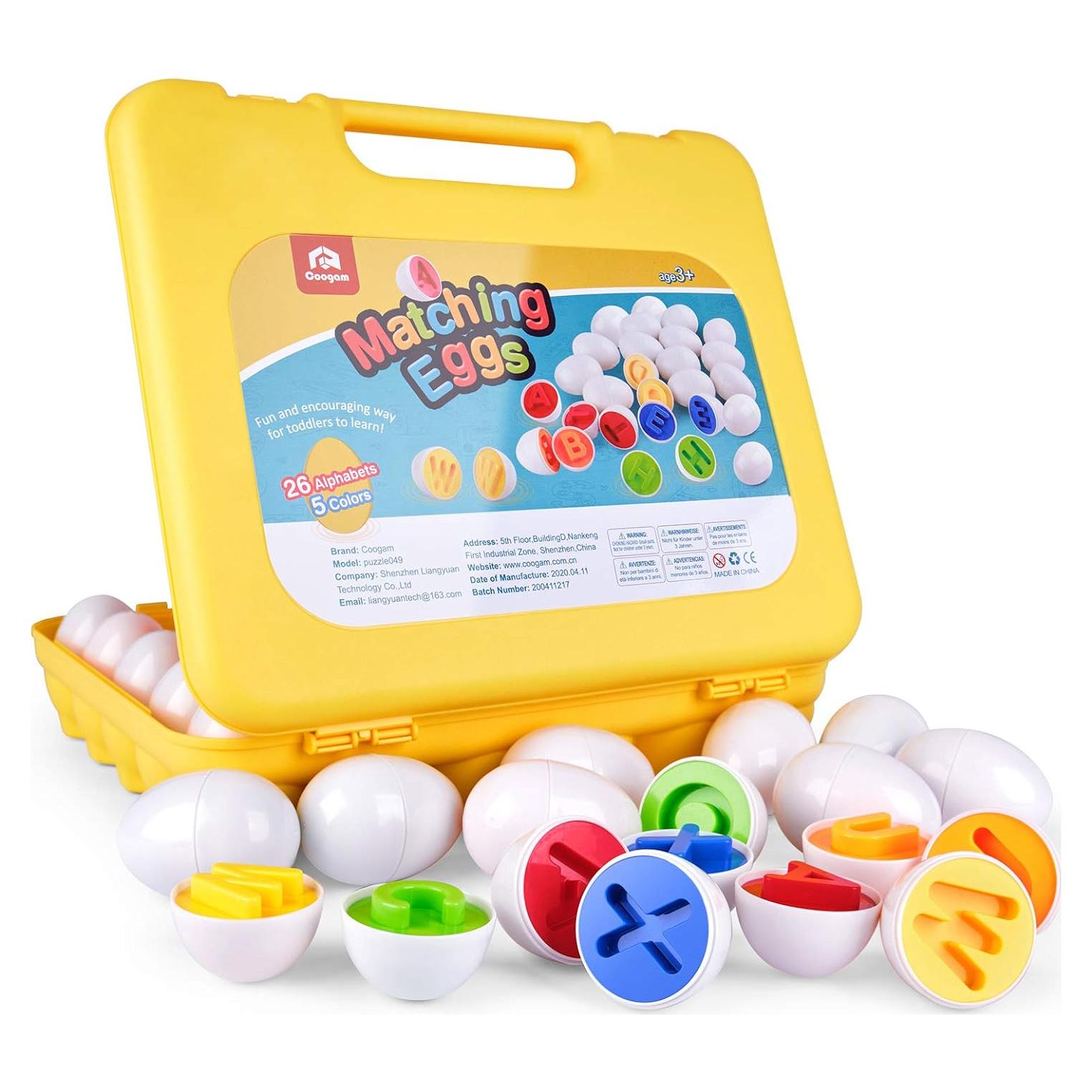 Juego de Clasificación de Letras y Colores Coogam 26PCS