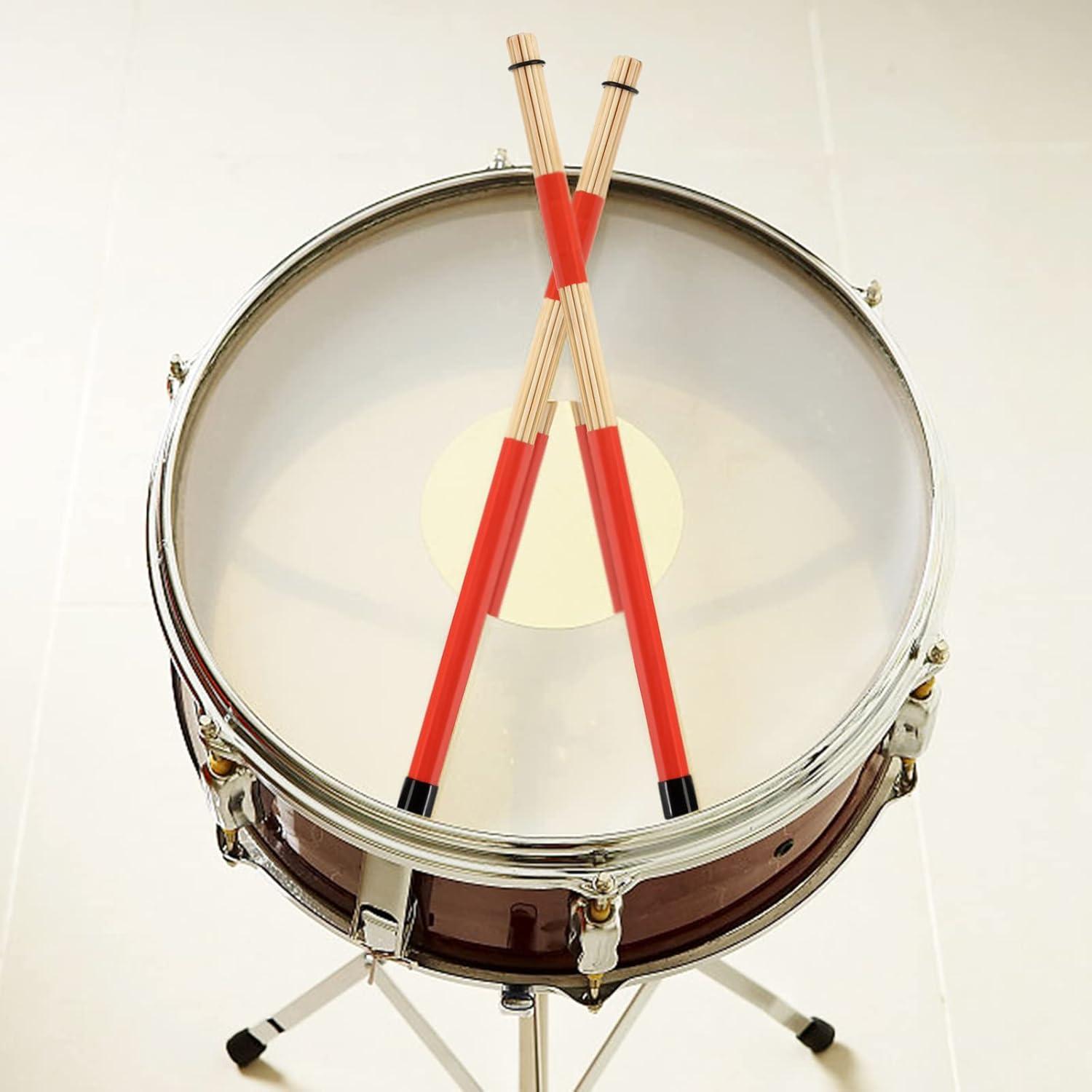 Palillos de Batería YOUEON 3 Pares 16" Bambú 5A Rojo