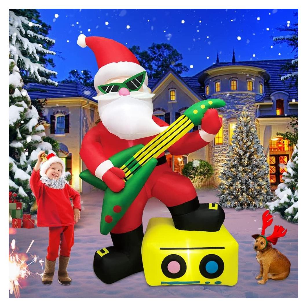 Decoración Inflable Navidad KOOY Santa Guitarrista 1.06kg