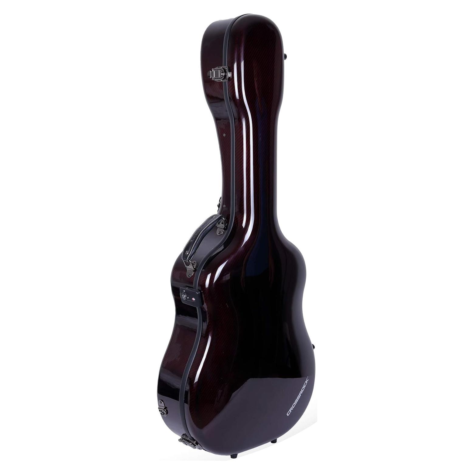 Estuche para guitarra Dreadnought Crossrock CRF6030DRD - Fibra de carbono, Rojo