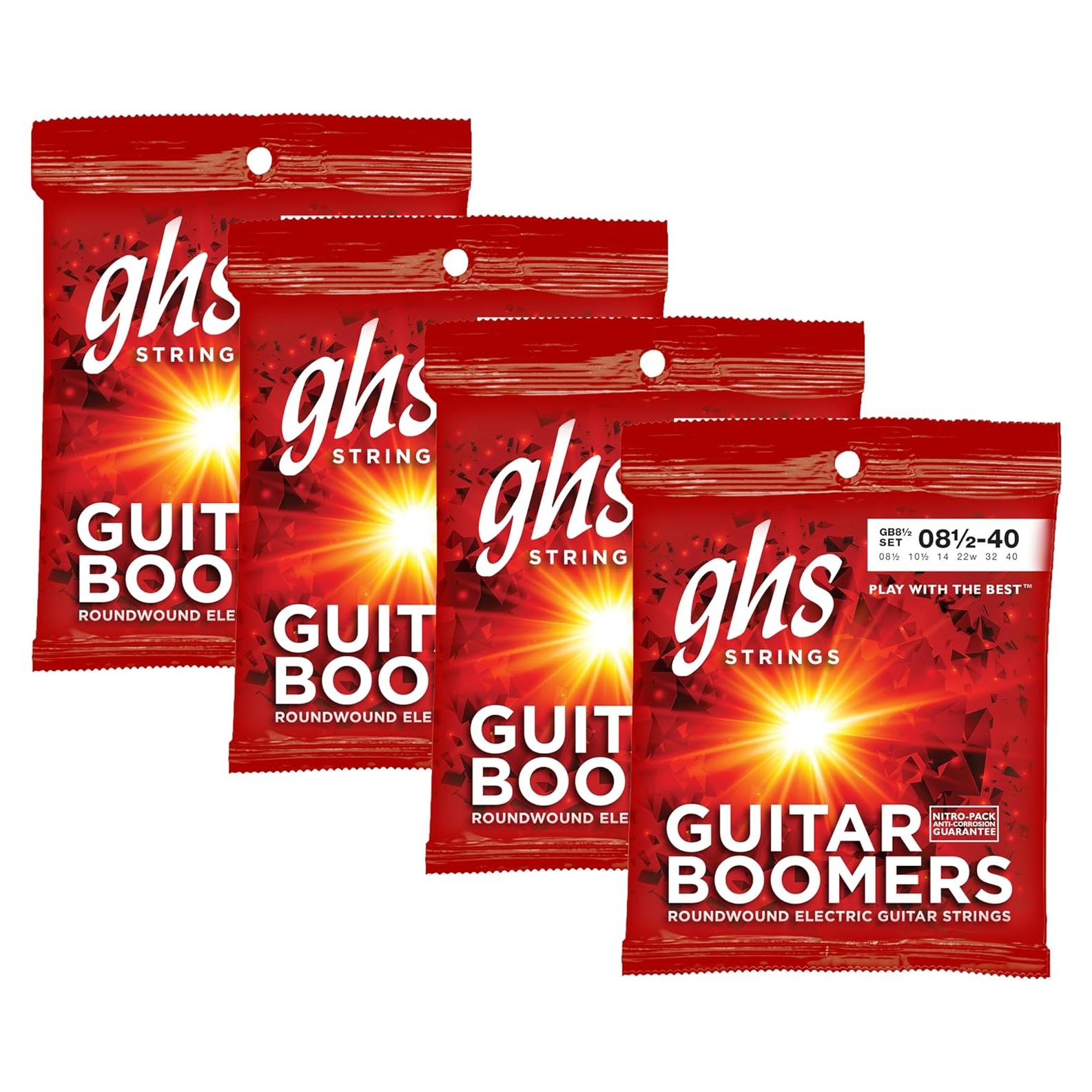 Cuerdas de guitarra eléctrica GHS Boomers GB8 1/2 Ultra Ligero 4 Pack