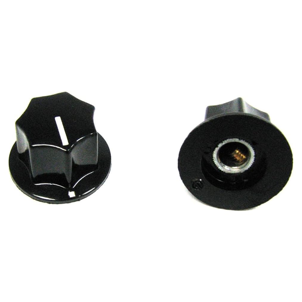 Perillas de Potenciómetro C. B. Gitty 2 Piezas Negro 6mm