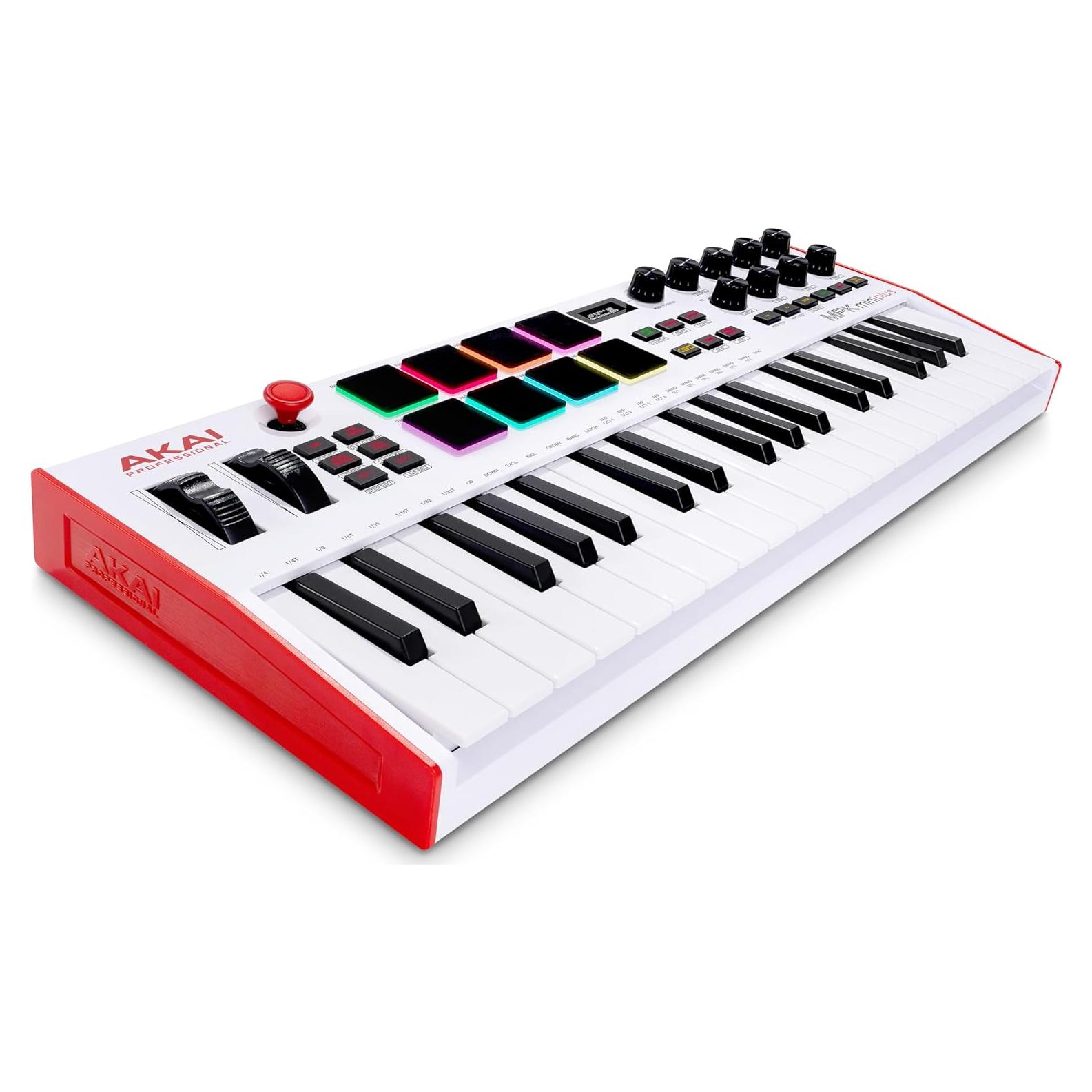 Controlador MIDI Akai MPK Mini Plus 37 Teclas USB Blanco