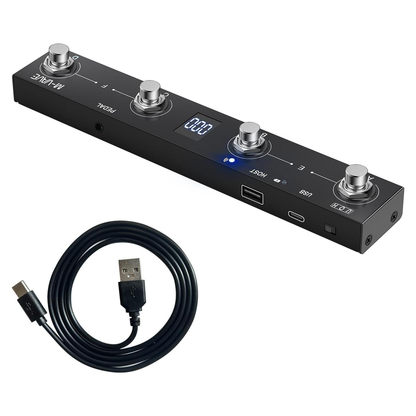 Controlador de Pedal MIDI Inalámbrico Chocolate Plus 4 Botones