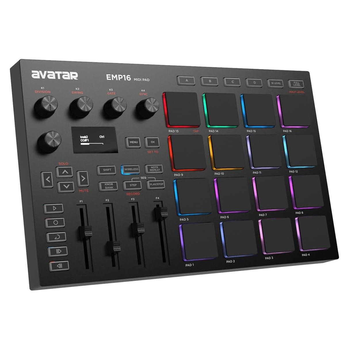 Controlador MIDI EMP16 con Bluetooth y 16 Pads RGB