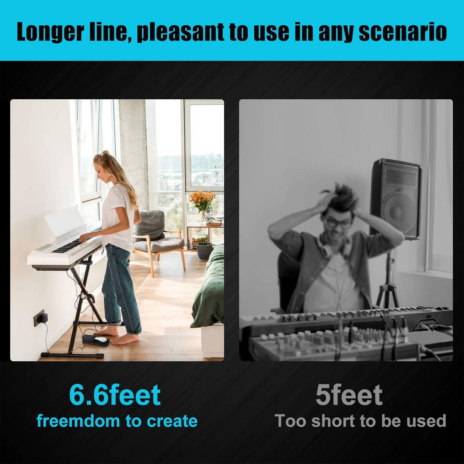 Pedal de Sostenido FZONE SP-1 para Teclados MIDI Universal