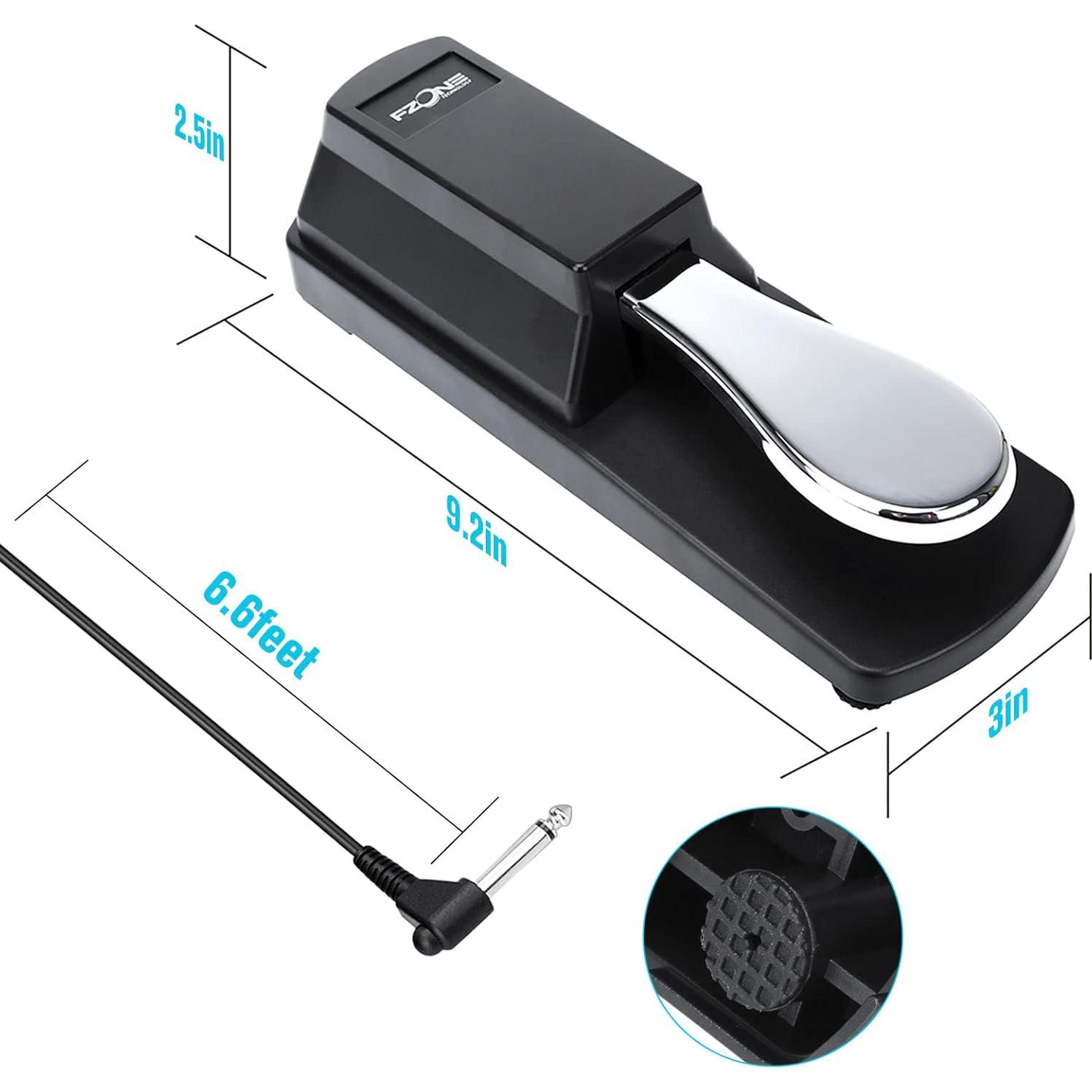 Pedal de Sostenido FZONE SP-1 para Teclados MIDI Universal