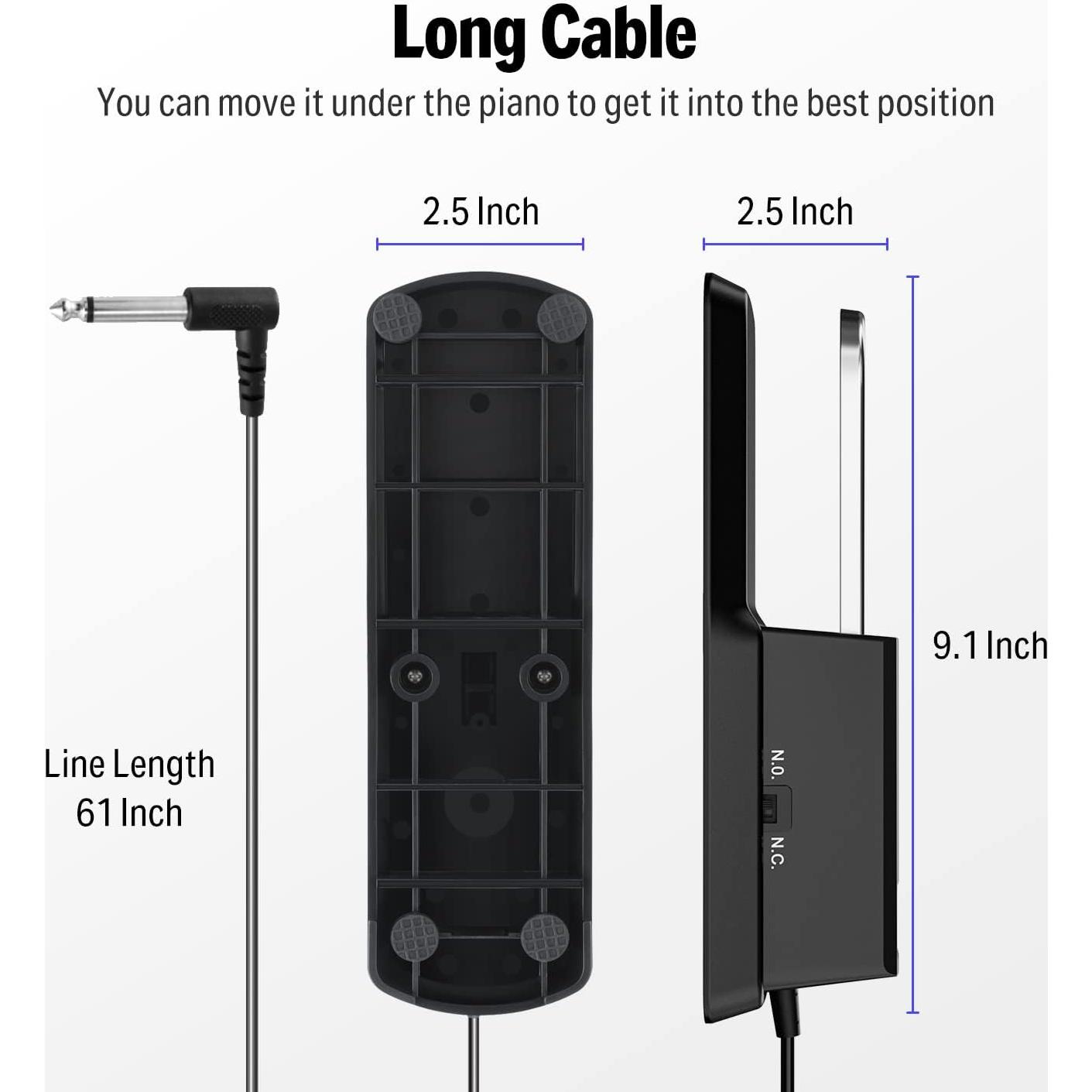 Pedal de Sostenido Donner DSP-001 para Teclado y Piano Digital