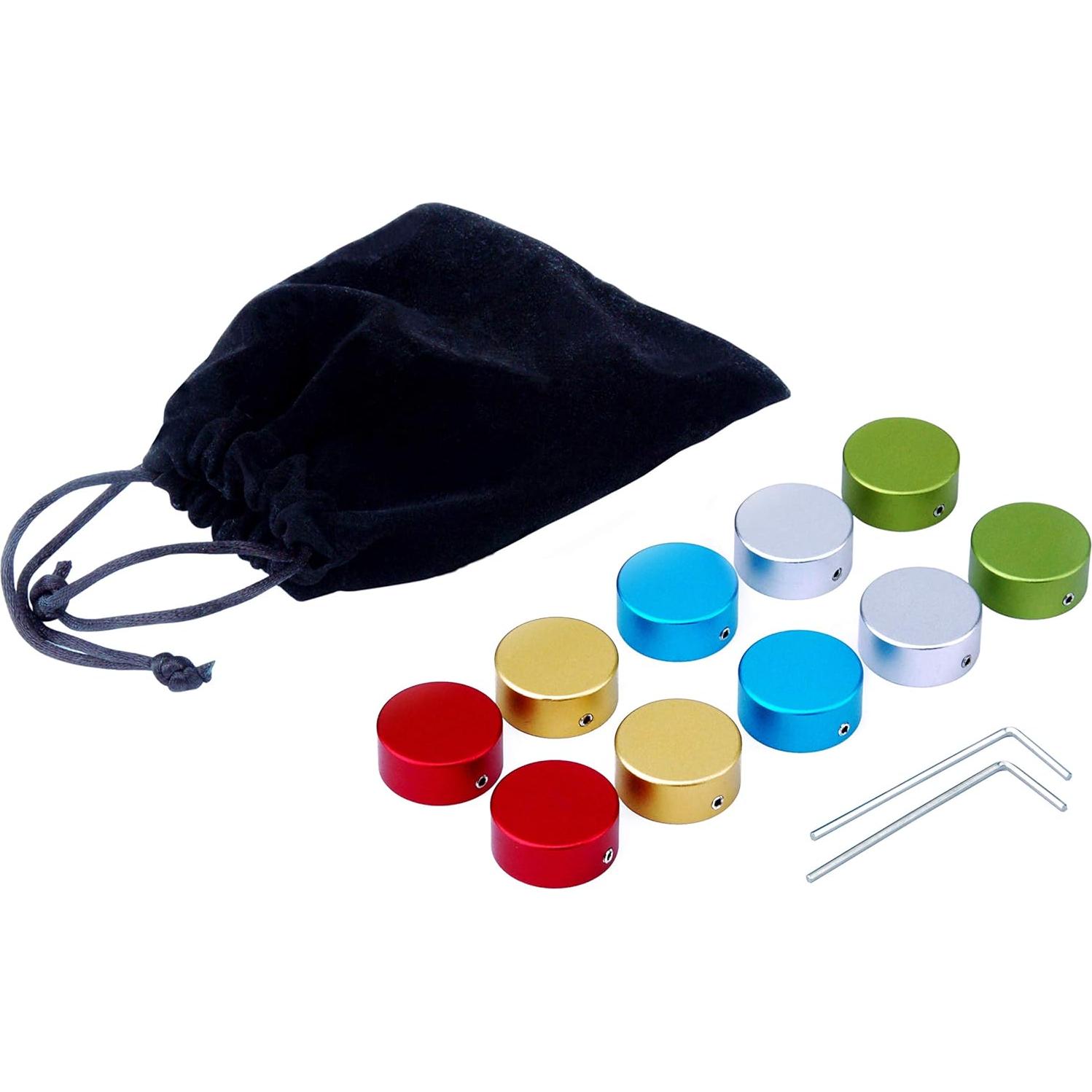 Tapa de Pedal de Efectos Guitarra 10 PZS Aluminio Colores