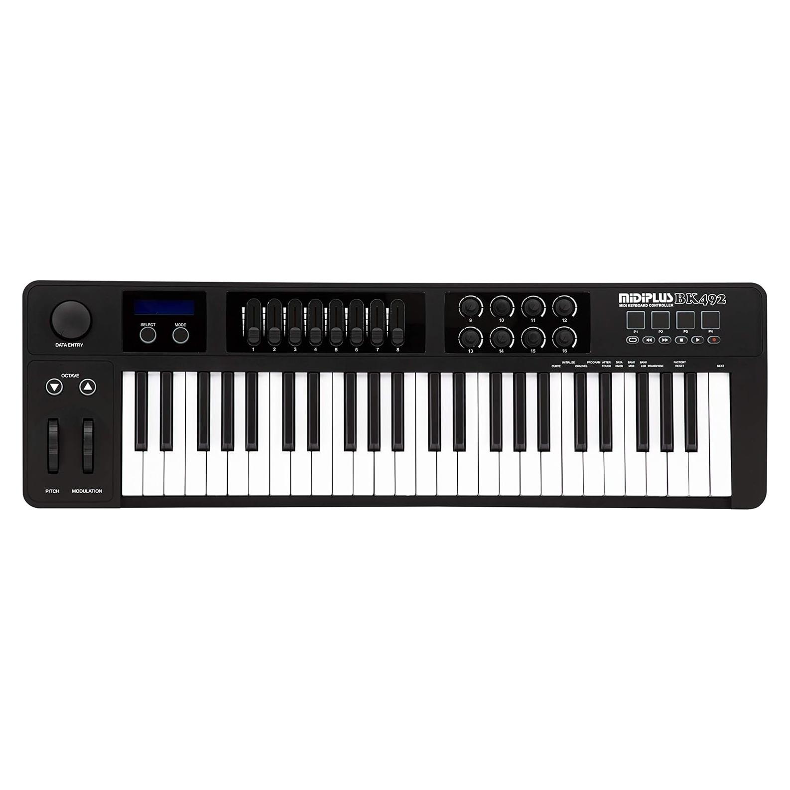 Controlador MIDI USB Midiplus BK492 con 49 Teclas Sensibles
