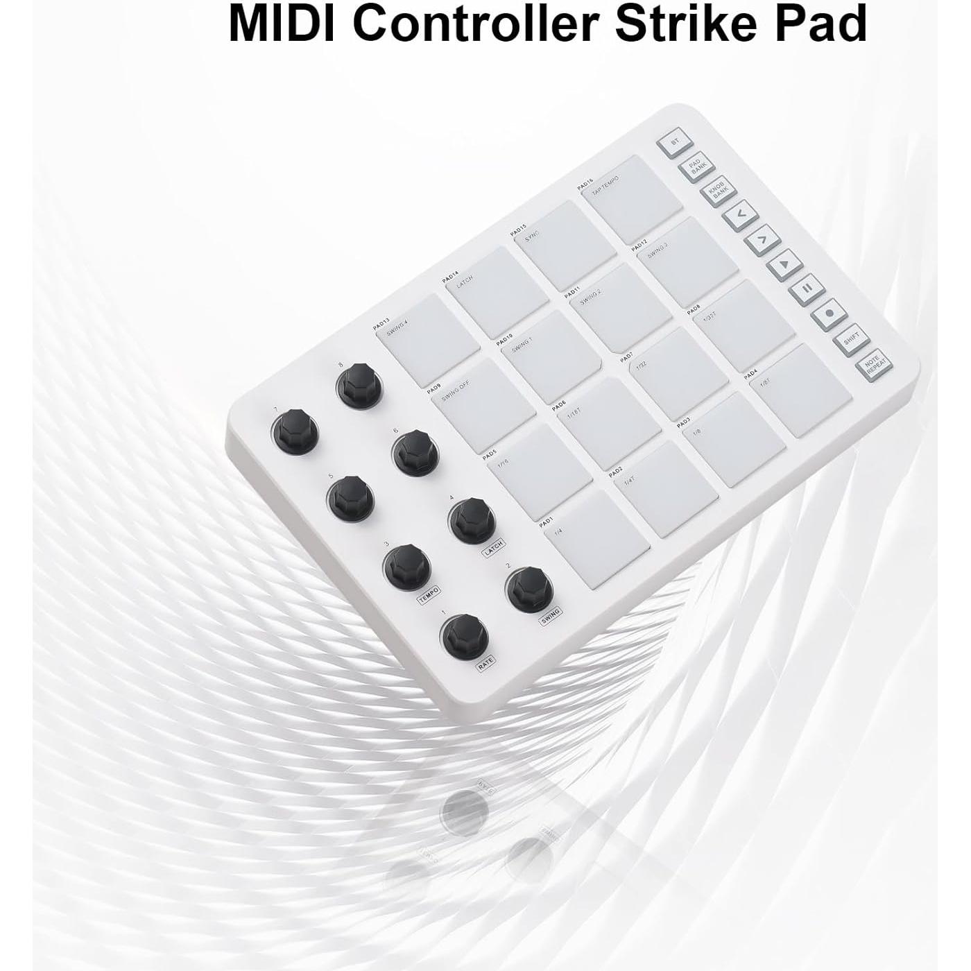 Controlador MIDI Summina Pad 16 Pads RGB Conexión BT 0.68 kg