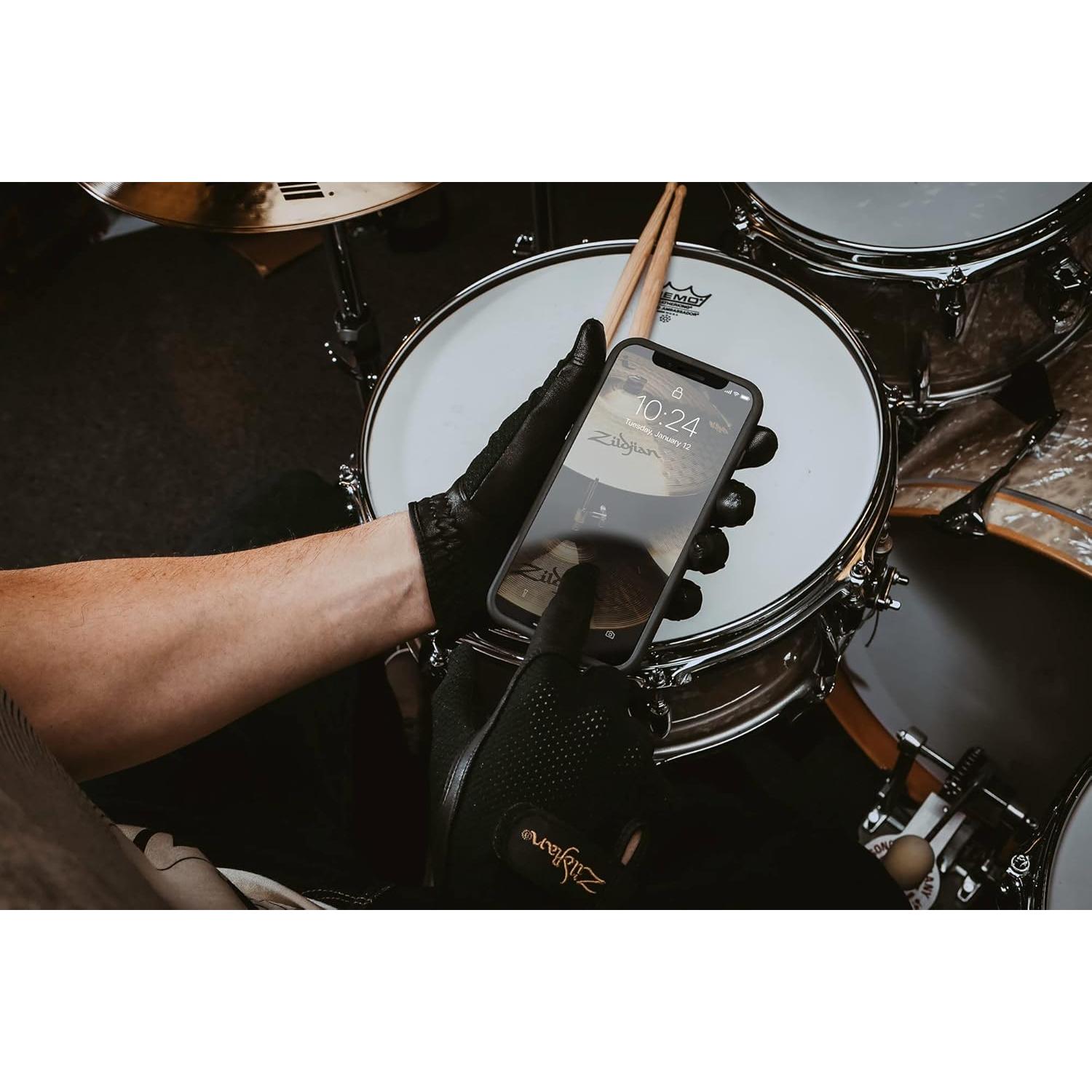 Guantes para Bateristas Zildjian - Táctiles, Mediano, Negro