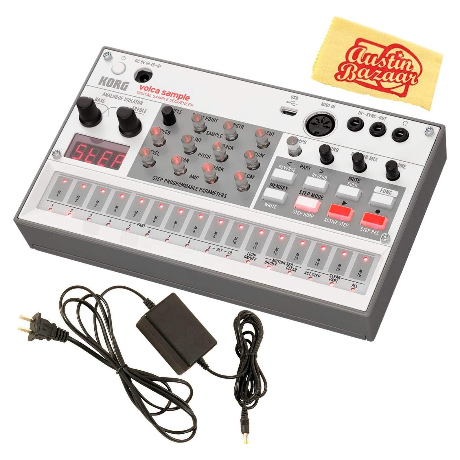 Korg Volca Sample 2 Secuenciador Digital con Fuente y Paño