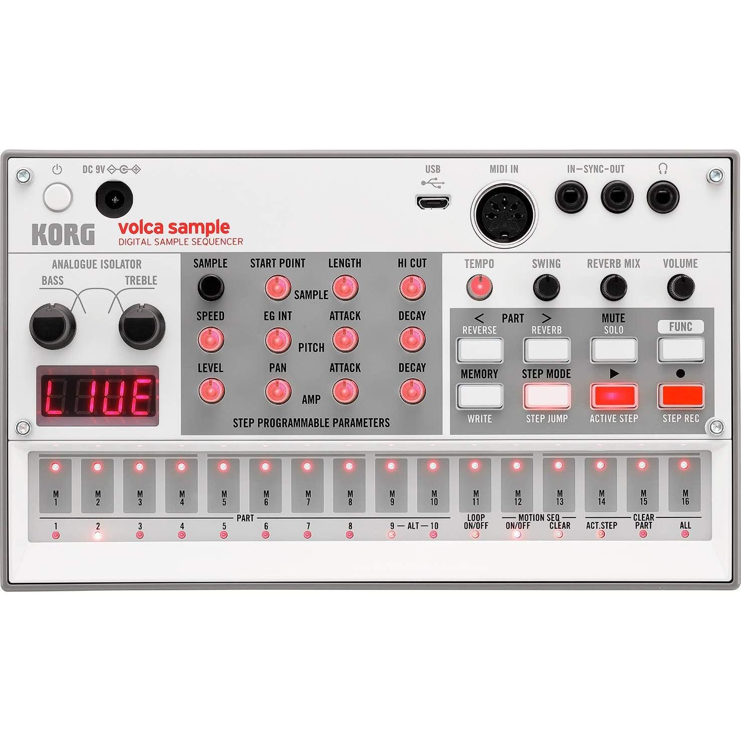 Korg Volca Sample 2 Secuenciador Digital con Fuente y Paño