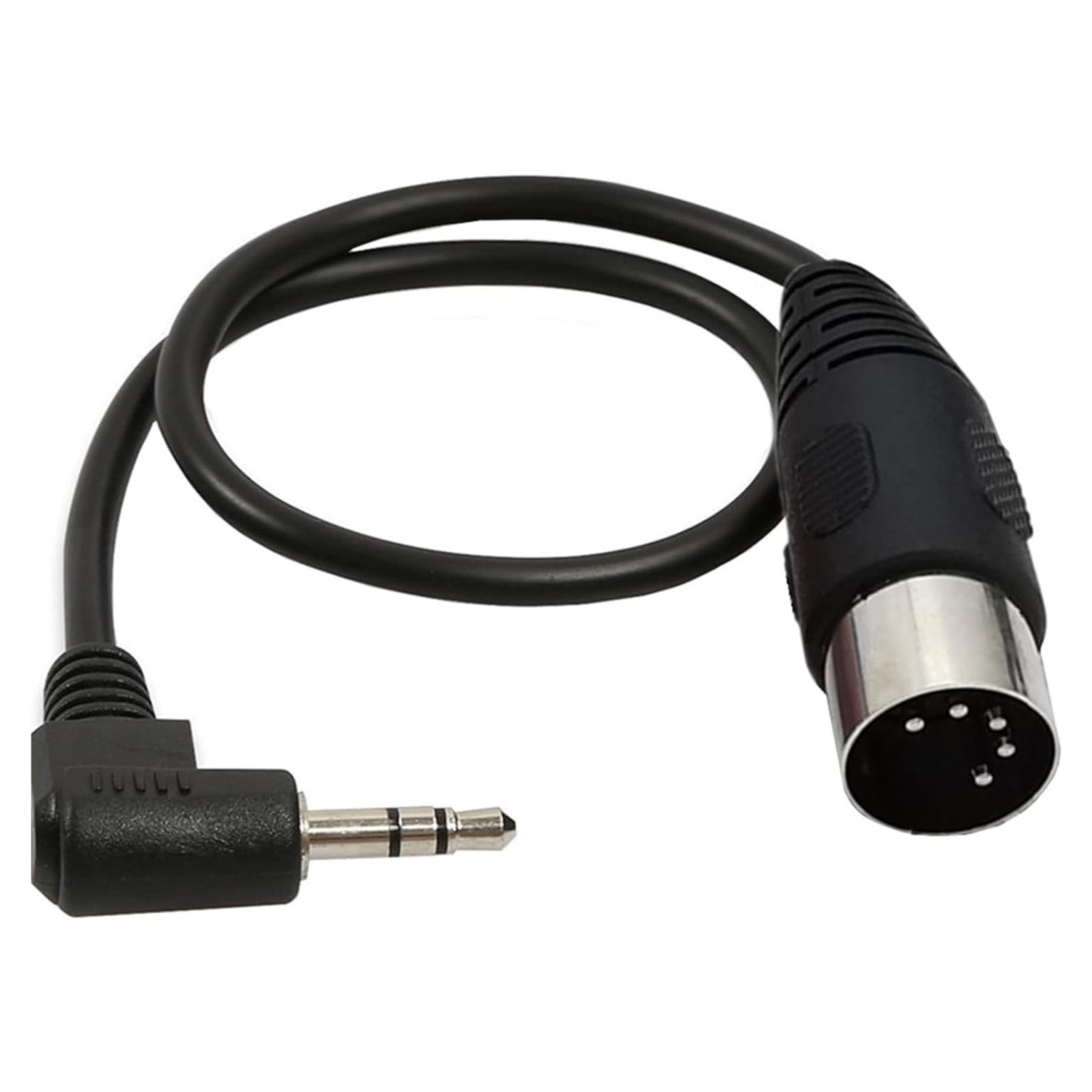 Cable MIDI 5 Pines DIN LOKEKE a 3.5mm 0.5m Negro