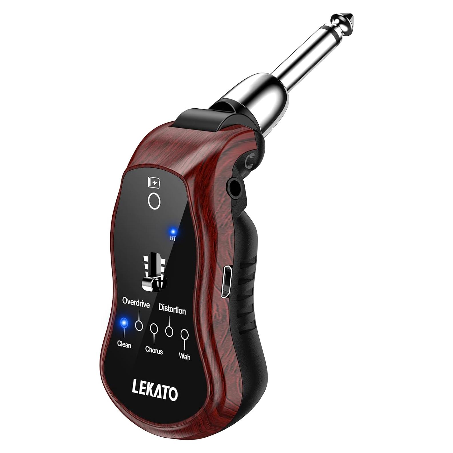 Amplificador de Auriculares LEKATO para Guitarra Eléctrica y Bajo, 5 Efectos