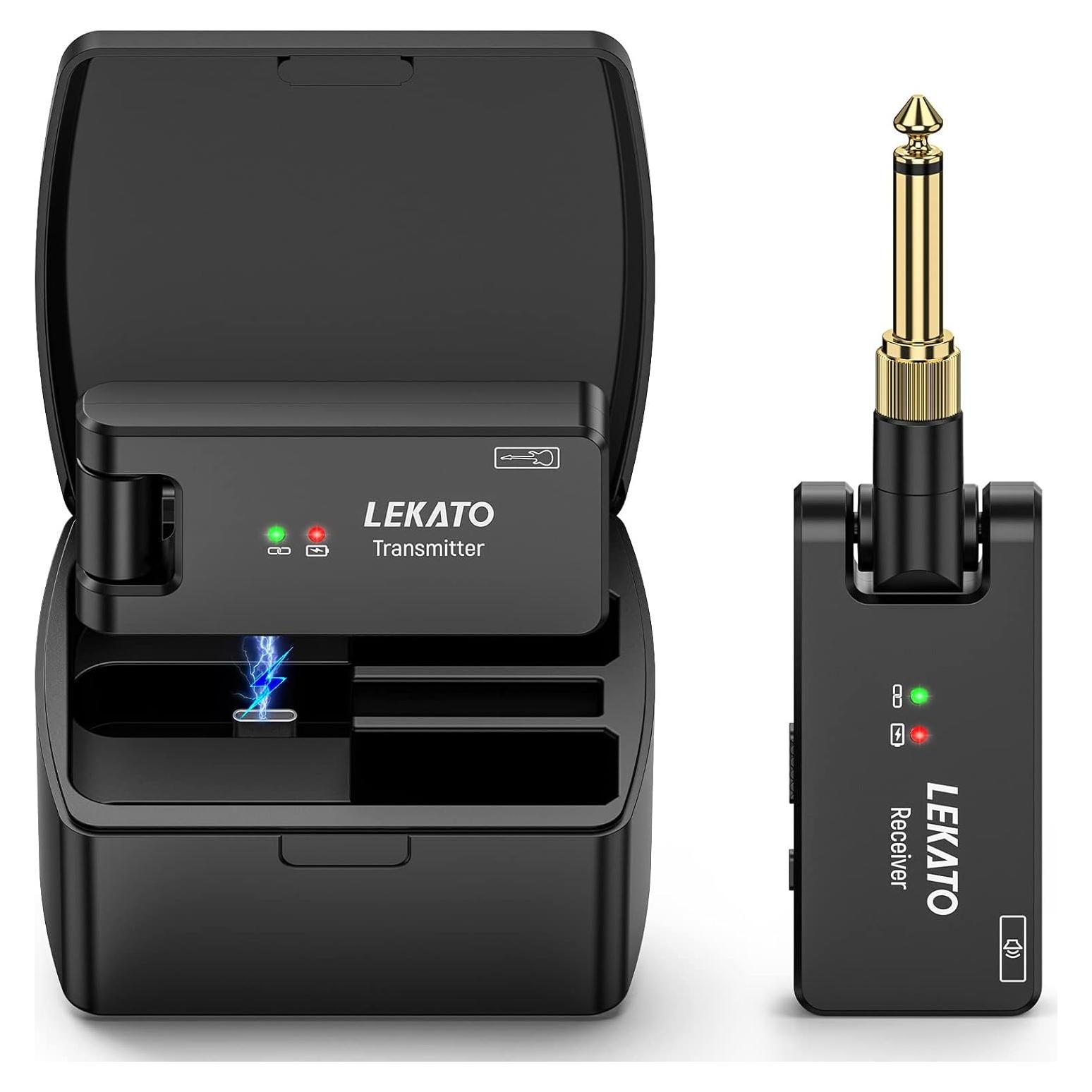 Sistema Inalámbrico de Guitarra LEKATO WS-100 2.4GHz Recargable