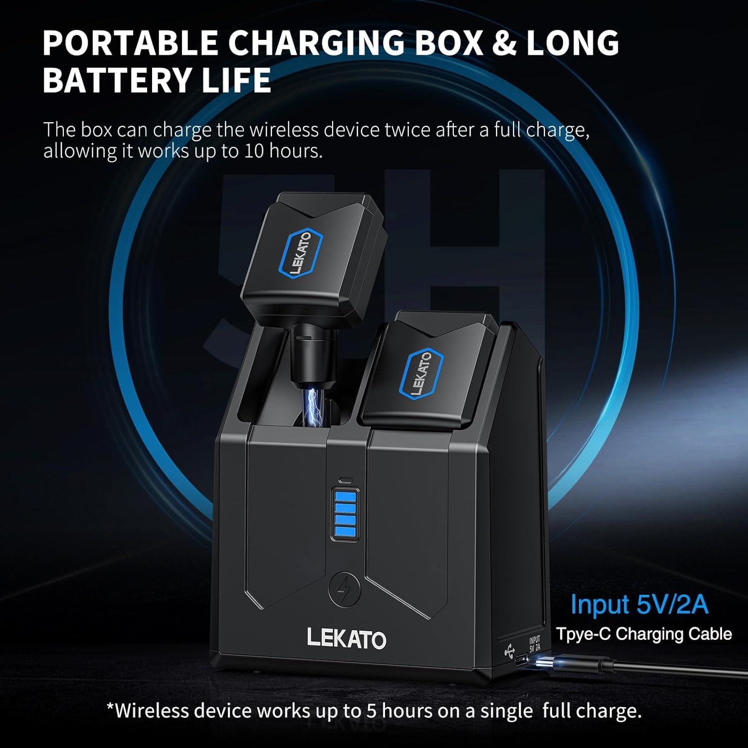 Sistema Inalámbrico de Guitarra LEKATO JW-06 5.8G con Caja de Carga