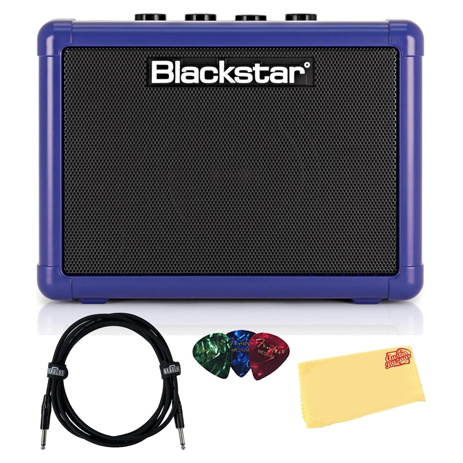 Amplificador Mini Blackstar Fly 3 Azul Real 3W con Accesorios