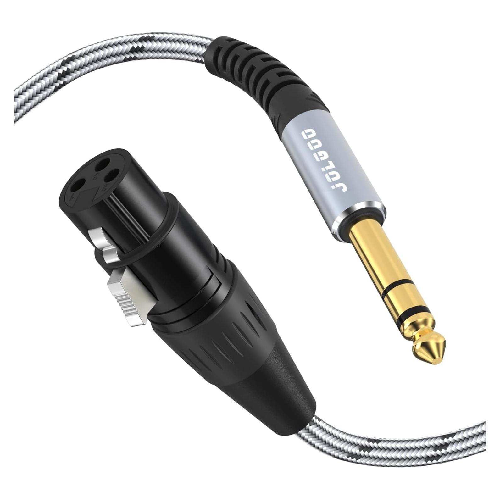 Cable XLR Femenino a TRS 1/4" (6.35mm) 2 Metros JOLGOO