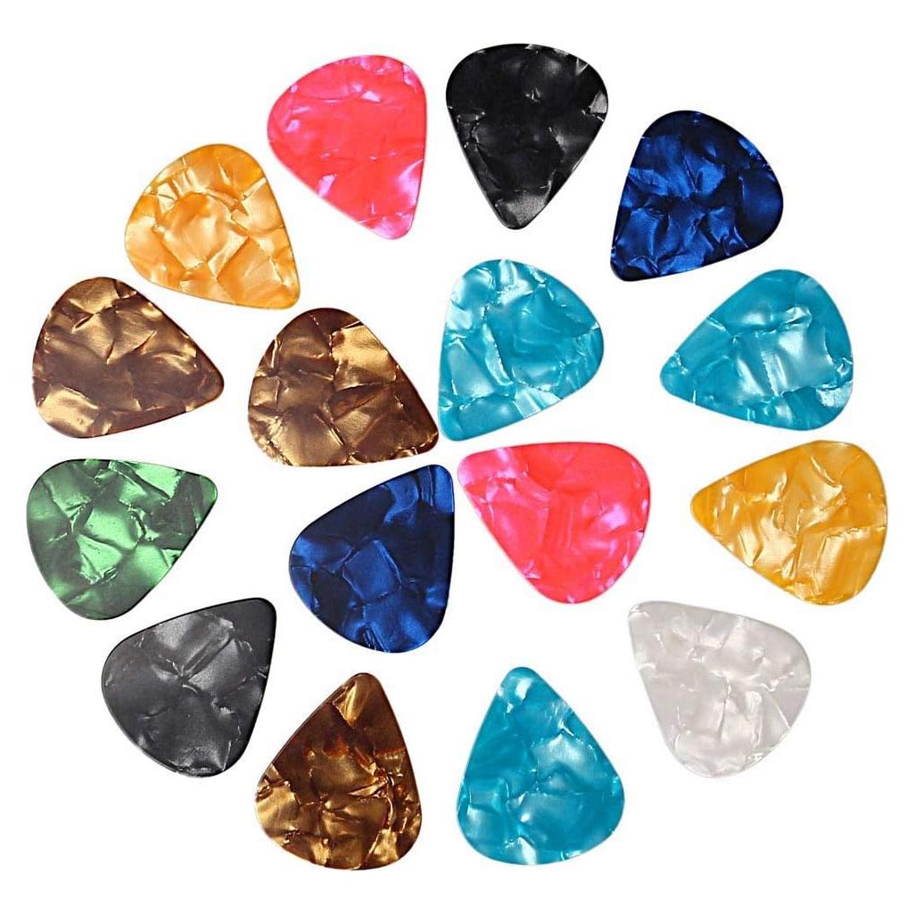 60 Púas de Guitarra Celluloide Multicolor 0.46mm 0.71mm 0.96mm