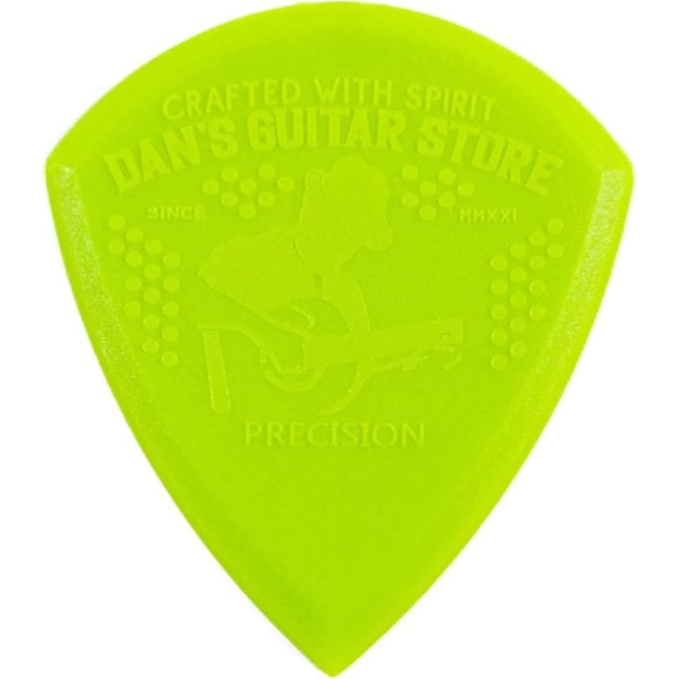 Pua de Precisión Mini Dans Guitar Store - Paquete de 10 - Nylon Verde