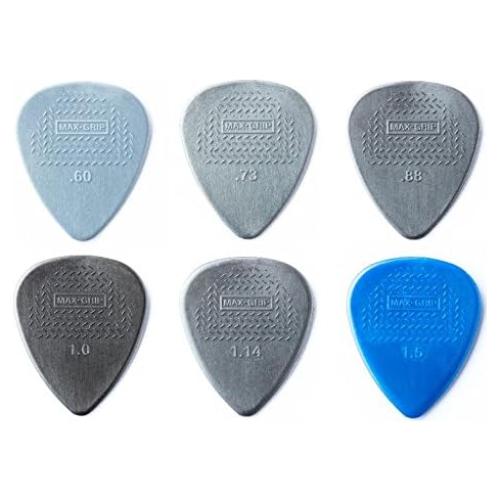 Paquete de Muestras de Púas Dunlop Nylon Max Grip - 12 Púas