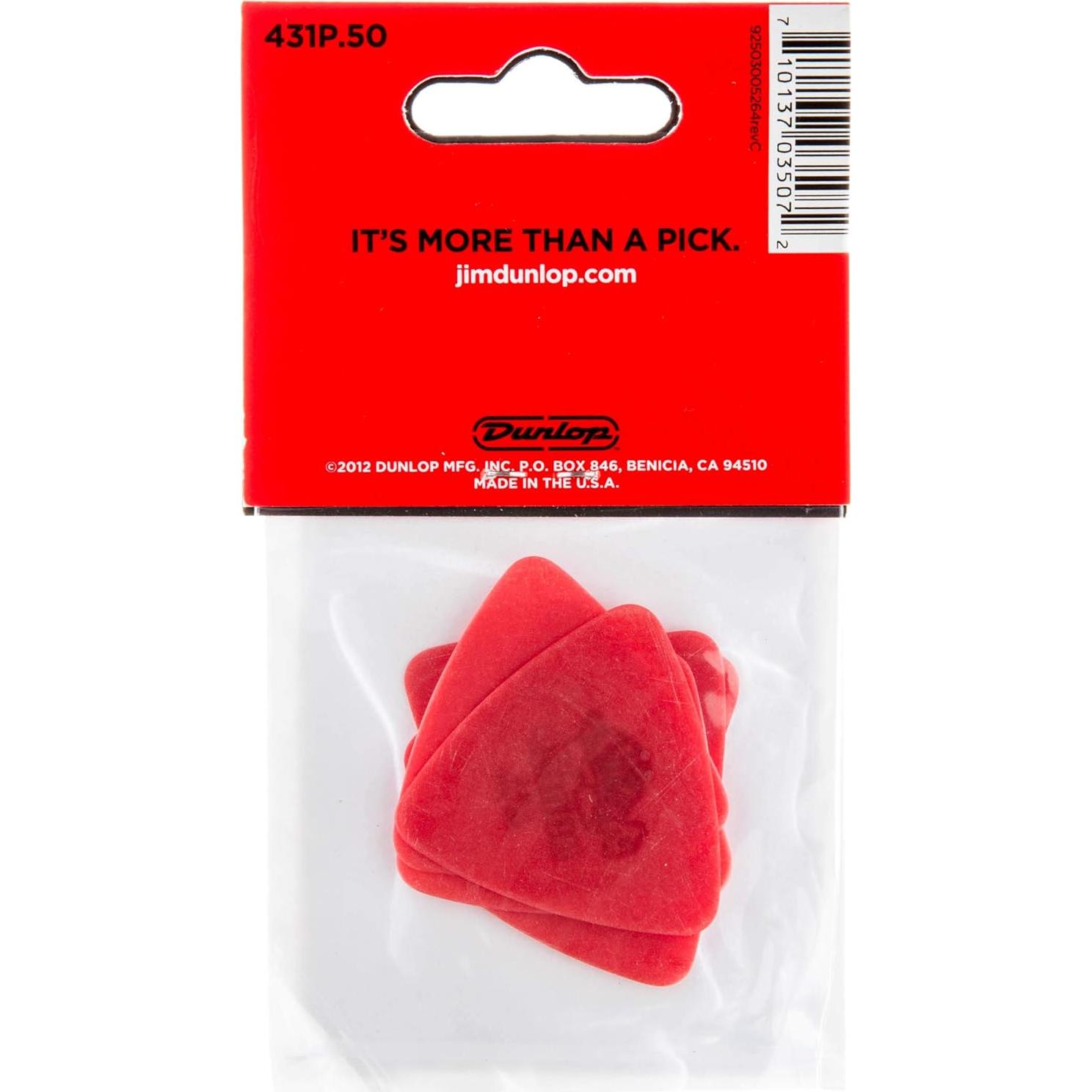 Puas de Guitarra Jim Dunlop Tortex Triángulo 0.50mm - 6 Pack