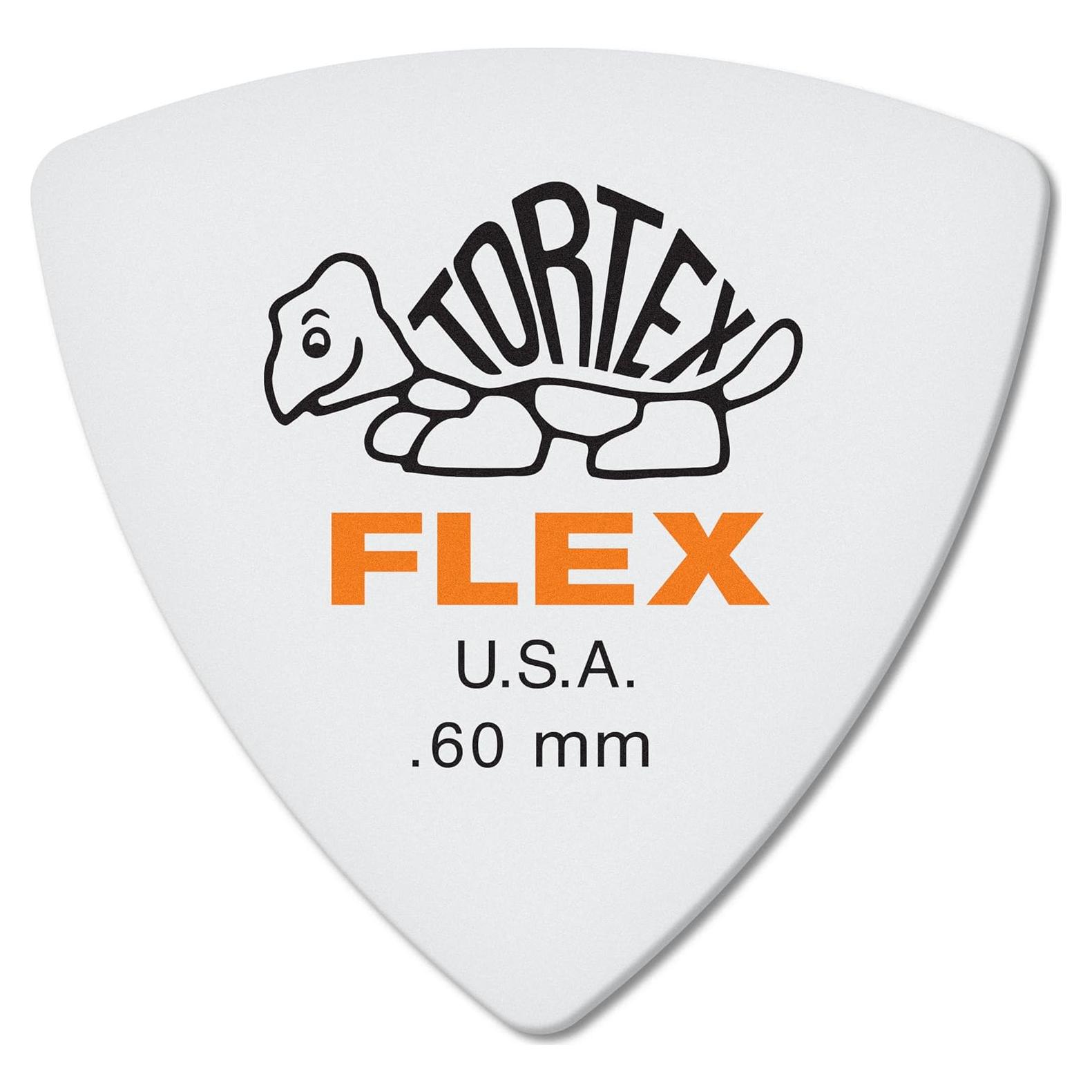 Púa de guitarra Jim Dunlop Tortex Flex Triángulo 0.60mm Naranja - 6 Paquete