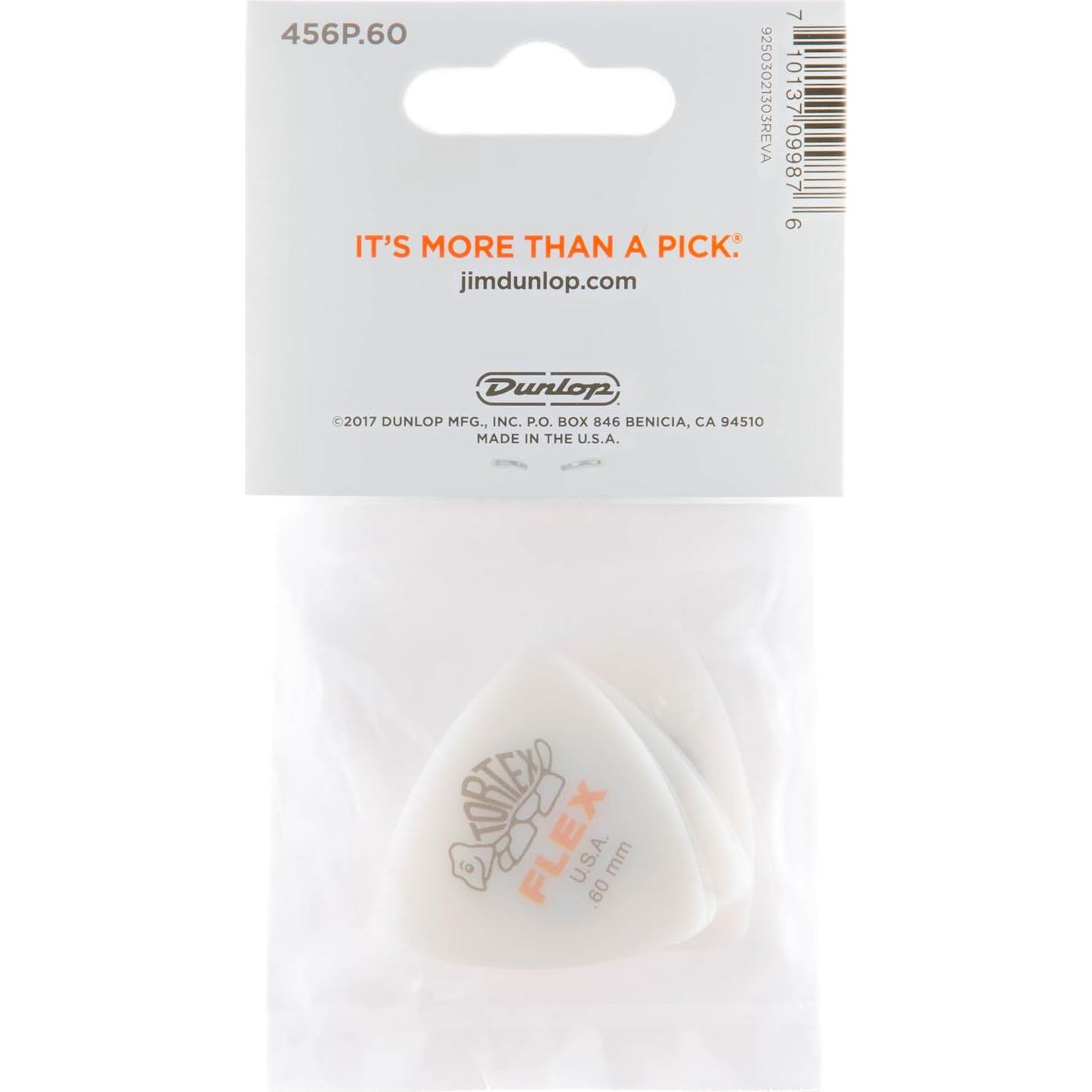 Púa de guitarra Jim Dunlop Tortex Flex Triángulo 0.60mm Naranja - 6 Paquete