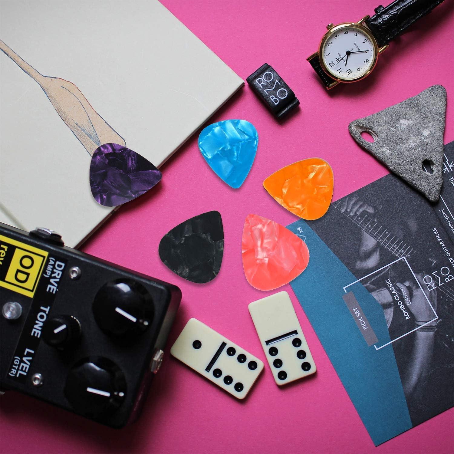 Paquete de 100 Púas de Guitarra Medianas 0.71mm Multicolor