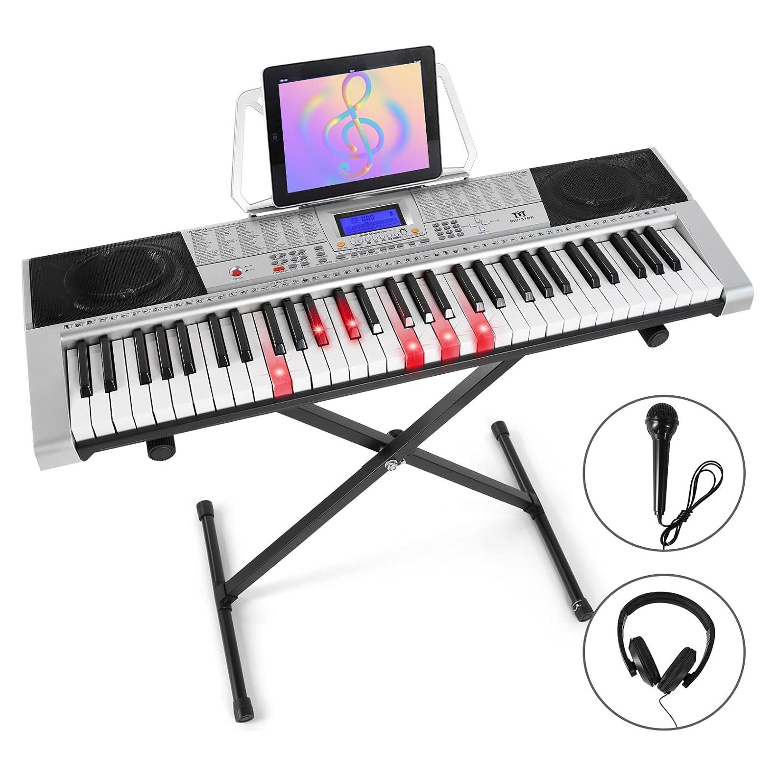 Teclado de Piano Eléctrico MUSTAR MEKS-400 61 Teclas Iluminadas