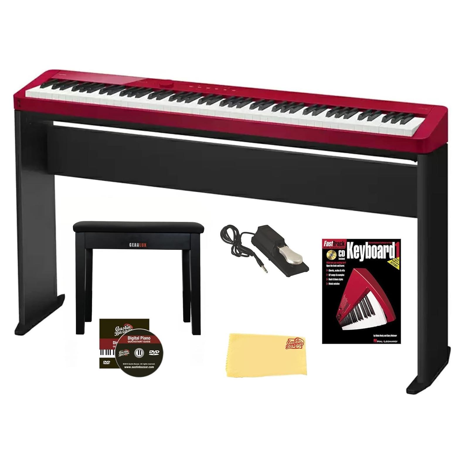 Piano Digital Casio Privia PX-S1100 Rojo con Accesorios