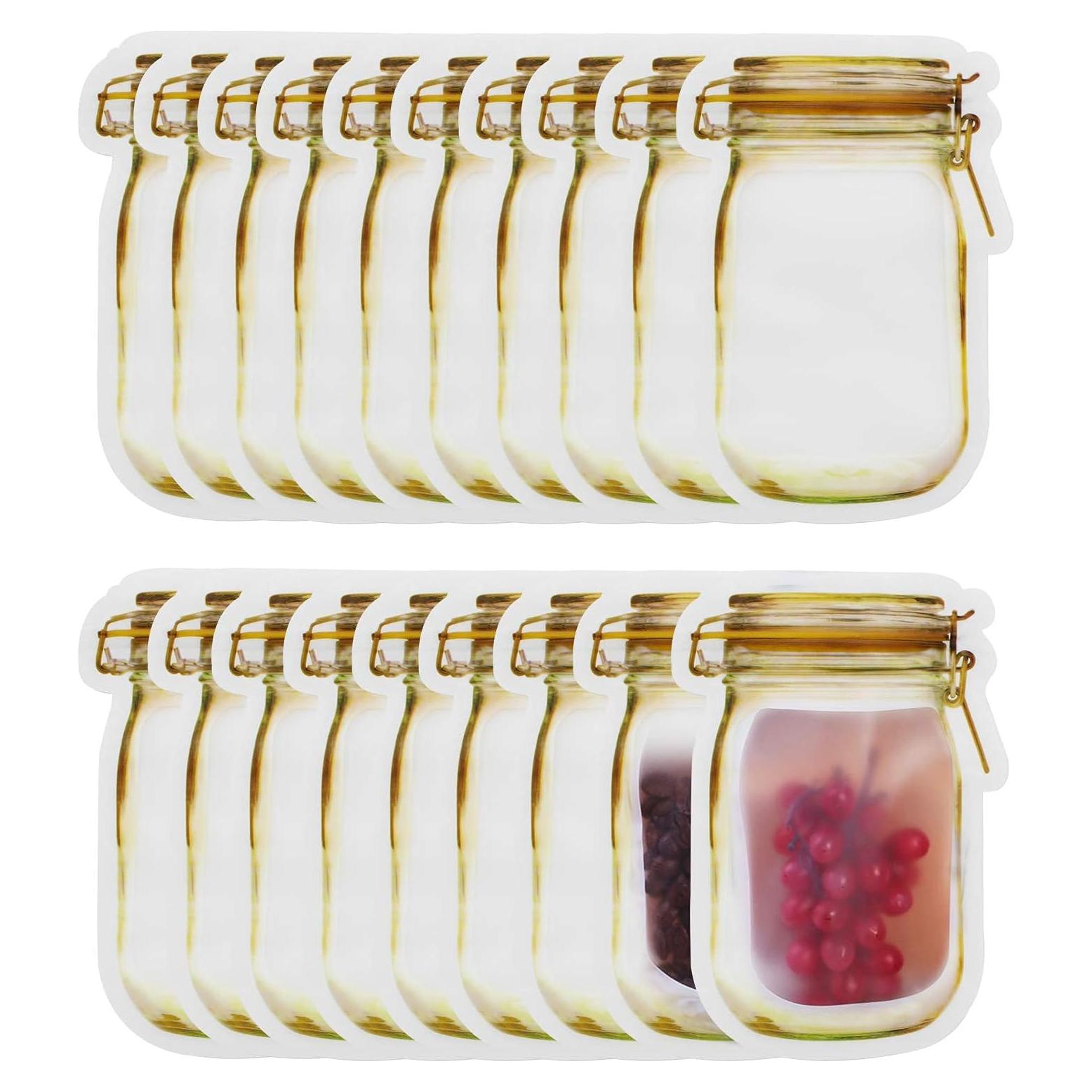 Bolsas Reutilizables de Frascos de Mason anGrace 20 Piezas 8 oz